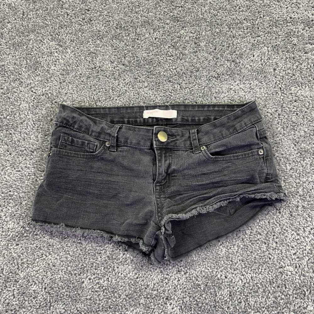 No Boundaries Shorts Juniors 9 Gray Denim Cutoff Frayed Stretch Casual Summer